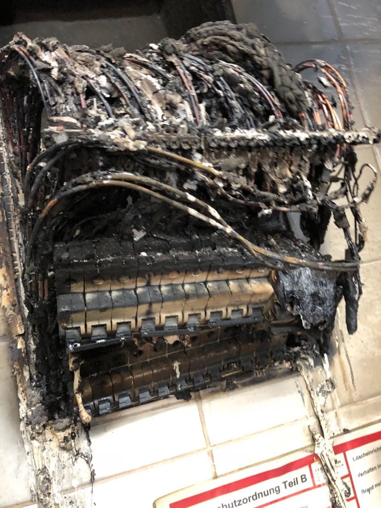 Brandschaden an einer elektrischen Anlage
